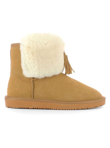 NICEBAY Leren winterboots "Nechako" lichtbruin