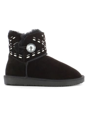 NICEBAY Leder-Winterboots "Kasba" in Schwarz