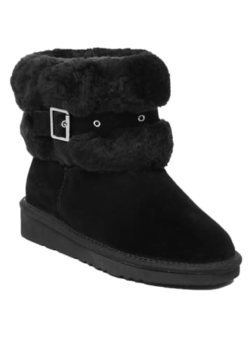 NICEBAY Leren winterboots "Eira" zwart