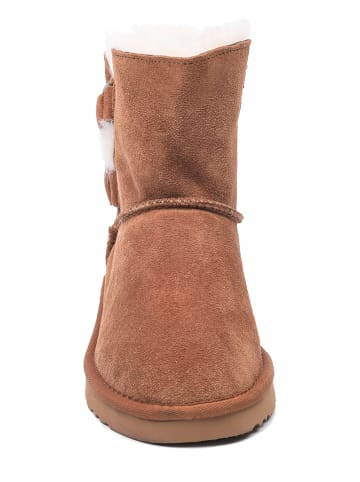 NICEBAY Leren winterboots "Sheeba" lichtbruin