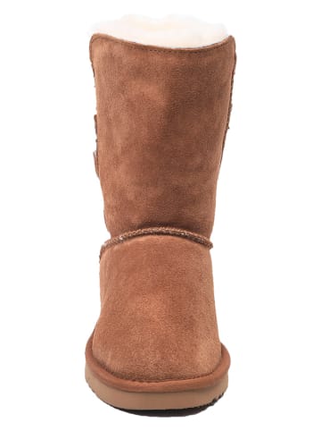 NICEBAY Leren winterboots "Bernie" lichtbruin