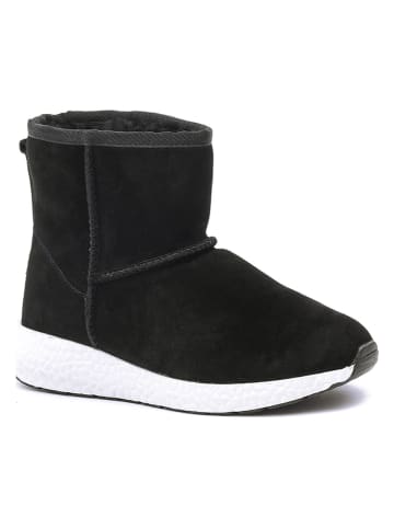 NICEBAY Skórzane botki zimowe "Boop" w kolorze czarnym