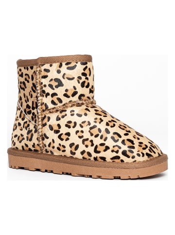 NICEBAY Leder-Winterboots "Elise" in Beige