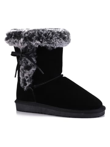 ISLAND BOOT Leren winterboots "Blissa" zwart