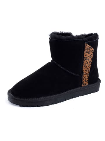 NICEBAY Leder-Winterboots "Bettina" in Schwarz