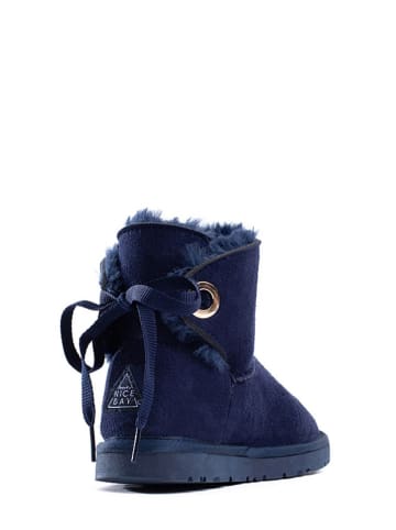 NICEBAY Leder-Boots "Romain" in Dunkelblau