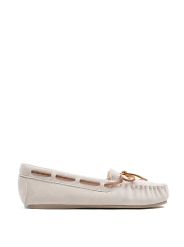 NICEBAY Mokasyny "Conrad" w kolorze złamanej bieli