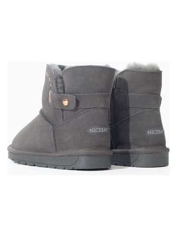 NICEBAY Leren winterboots "Shona" grijs