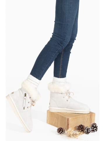 NICEBAY Leder-Winterboots "Agee" in Weiß