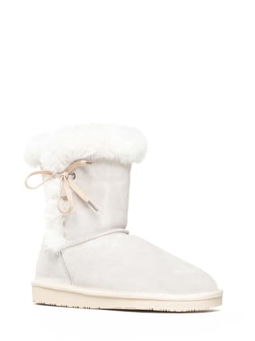 NICEBAY Leder-Winterboots "Blissa" in Weiß