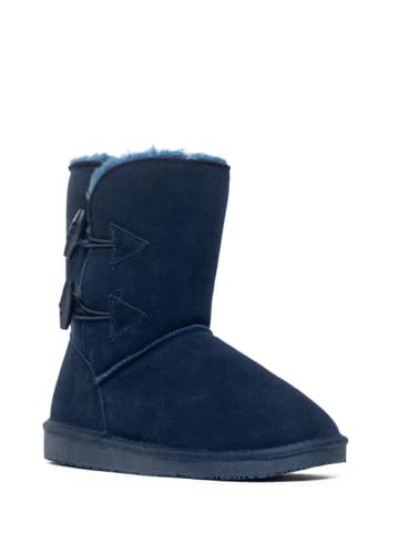 NICEBAY Leder-Winterboots "Branch" in Dunkelblau