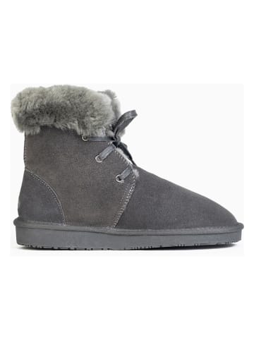 NICEBAY Skórzane botki zimowe "Agee" w kolorze szarym