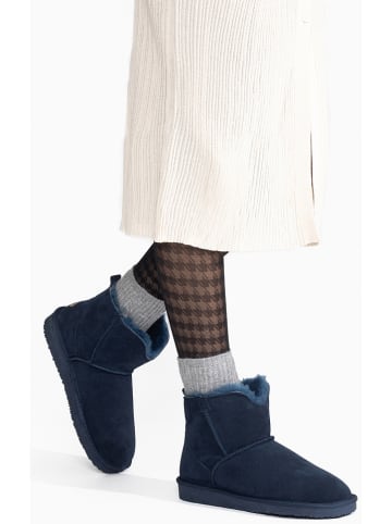 NICEBAY Leder-Winterboots "Ambera" in Dunkelblau