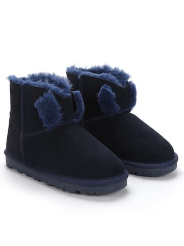 NICEBAY Leder-Winterboots "Lusta" in Dunkelblau