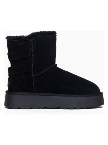 NICEBAY Leder-Winterboots "Sheeba" in Schwarz