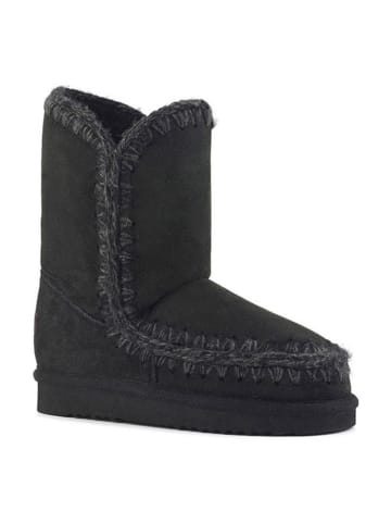 Mou Leder-Winterstiefel in Schwarz