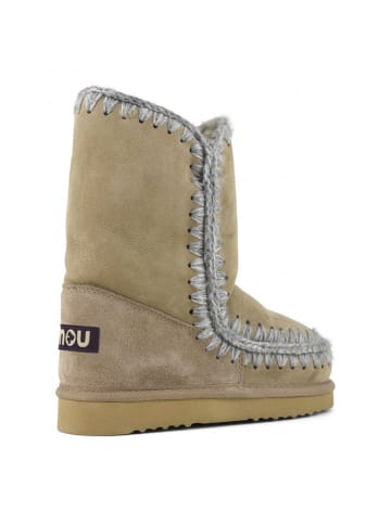 Mou Leder-Winterstiefel in Beige