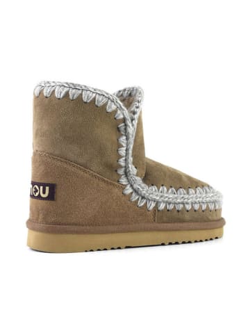 Mou Leren winterboots beige