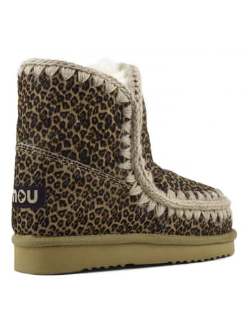 Mou Leren winterboots lichtbruin