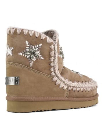Mou Leren winterboots lichtbruin