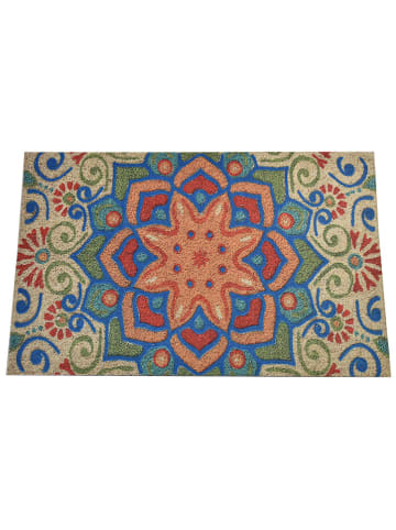 Mioli Deurmat "Aura" blauw/crème