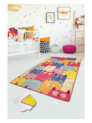 Mioli Laagpolig tapijt "Cats Multi Djt" meerkleurig