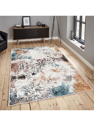 Mioli Laagpolig tapijt beige/blauw