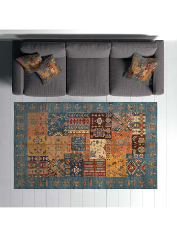 Mioli Kurzflor-Teppich "Woopamuk" in Orange/ Blau