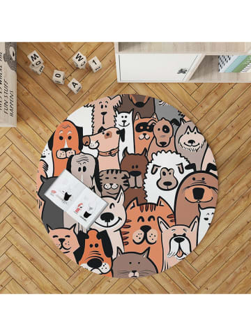 Mioli Laagpolig tapijt "Woopamuk" oranje/beige/lichtbruin