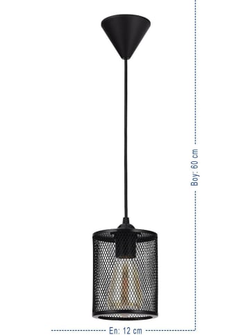 Opviq Lampa wisząca w kolorze czarnym - wys. 70 x Ø 12 cm