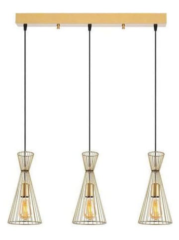 Opviq Hängeleuchte in Gold/ Schwarz - (H)80 x Ø 15 cm