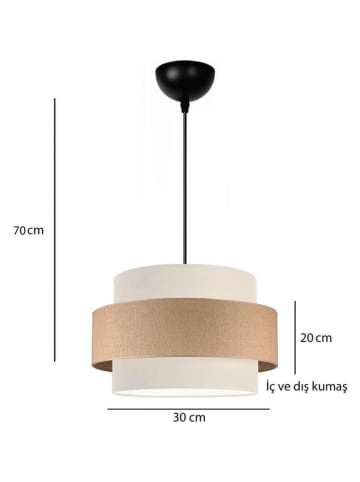 Opviq Lampa wisząca w kolorze kremowo-beżowym - wys. 70 x Ø 30 cm