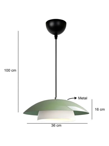 Opviq Hängeleuchte in Grün - (H)100 x Ø 36 cm