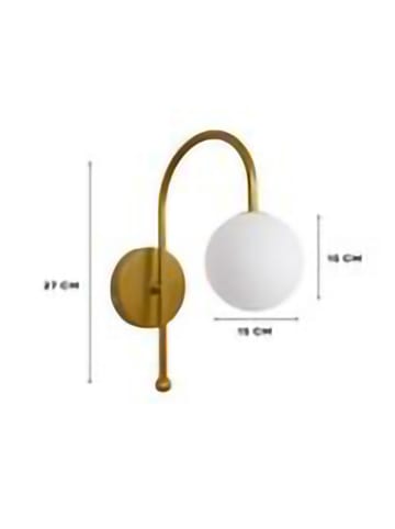 Opviq Wandlamp wit/goudkleurig - (H)27 x Ø 15 cm