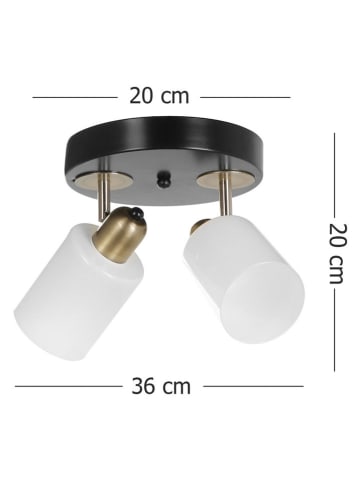 Opviq Hanglamp wit/zwart - (B)36 x (H)20 cm