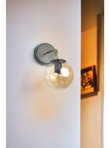 Opviq Wandleuchte in Schwarz/ Gold - (B)15 x (H)25 cm