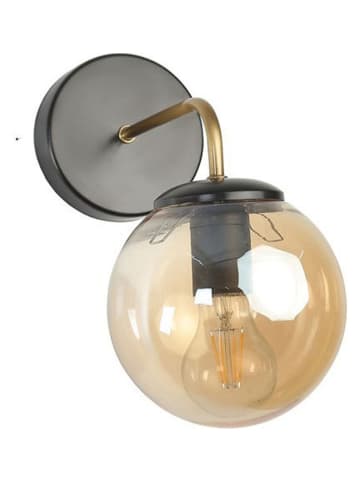 Opviq Wandleuchte in Schwarz/ Gold - (B)15 x (H)25 cm