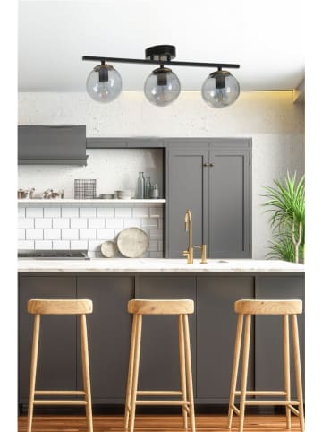 Opviq Plafonnière zwart/grijs - (B)56 x (H)20 cm