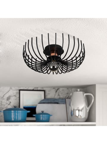 Opviq Deckenleuchte in Schwarz - (H)12 x Ø 36 cm