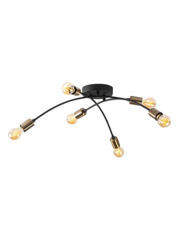 Opviq Deckenleuchte "Banana" in Schwarz/ Gold - (B)67 x (T)67 cm