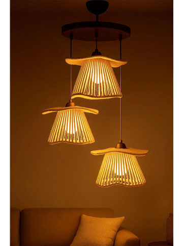 Opviq Hängeleuchte in Creme/ Gold - (B)50 x (H)75 cm