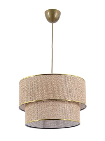 Opviq Hängeleuchte in Beige/ Gold - (H)70 x Ø 30 cm