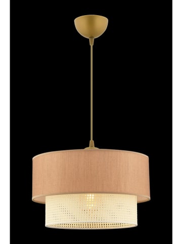 Opviq Hängeleuchte in Creme/ Hellbraun - (H)65 x Ø 30 cm