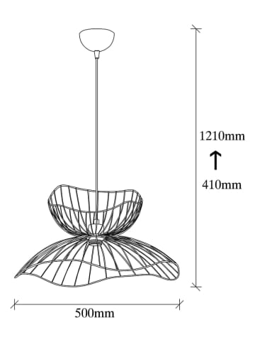 Opviq Hanglamp "Farac" zwart - Ø 50 cm