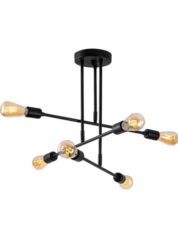 Opviq Plafonnière "Flower" zwart - (B)75 x (D)75 cm