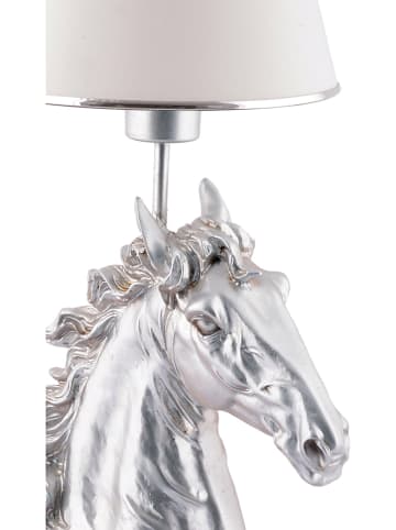 Opviq Tischleuchte in Silber/ Weiß - (H)60 x Ø 27 cm