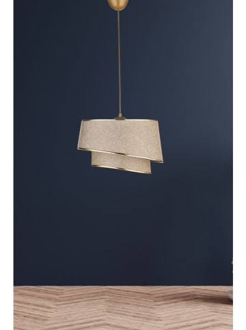 Opviq Hängeleuchte in Beige/ Gold - (H)54,5 x Ø 29 cm