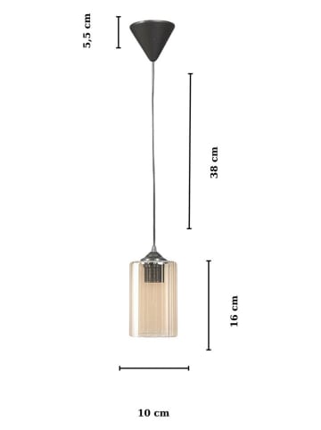 Opviq Hanglamp geel - (H)60 x Ø 10 cm