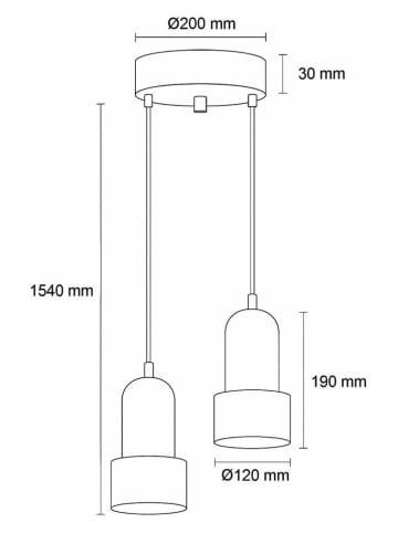 Opviq Hanglamp beige/bruin - (H)154 cm