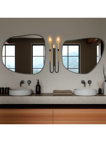 Opviq Wandlamp zwart/goudkleurig - (B)18 x (H)58 cm